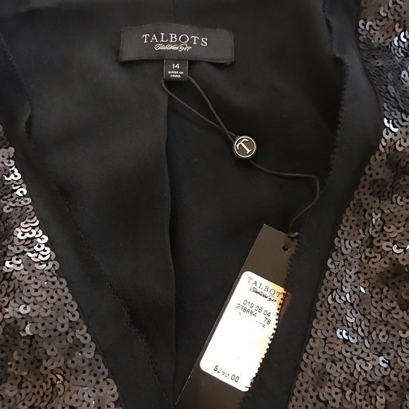 Talbots sequined open jacket - Picture 3 of 3