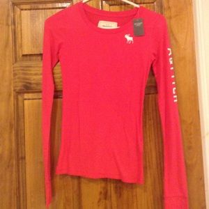 NWT Pink Long-Sleeved Abercrombie and Fitch Shirt