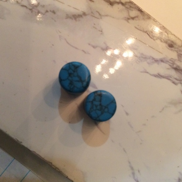 turquoise stone 0g plugs