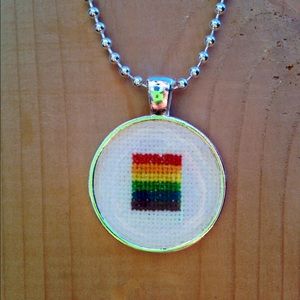 Rainbow pride pendant