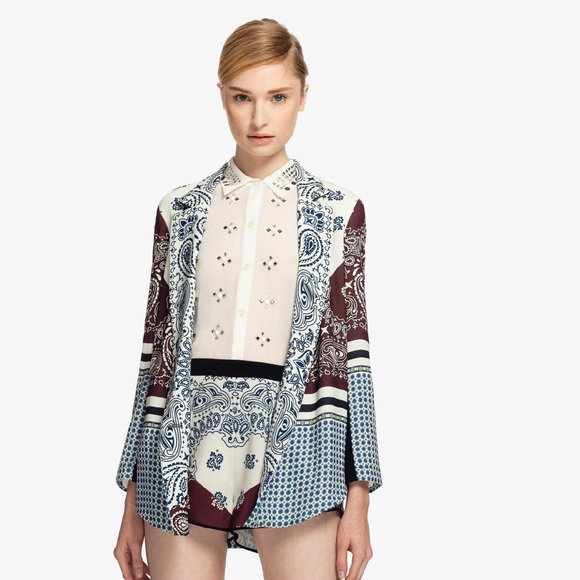 Clover Canyon Rhinestone Embellished Blouse - Picture 2 of 4