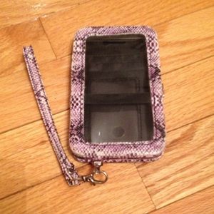 Purple Faux Snakeskin iPhone 4/4S Wristlet