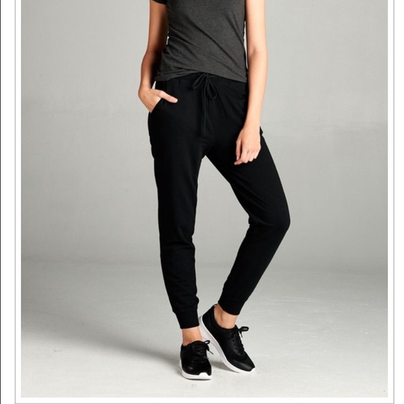 New Burgundy Stretch Jogger Pants - Picture 4 of 4