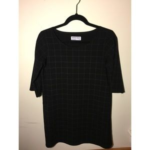 American Apparel Grid Print Tent Dress