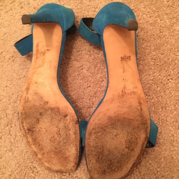 Celine Turquoise Sandals. Gently Used. Sz 40 - Picture 4 of 4