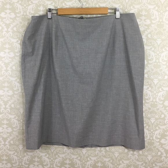 Talbots 18w light gray skirt work wear career