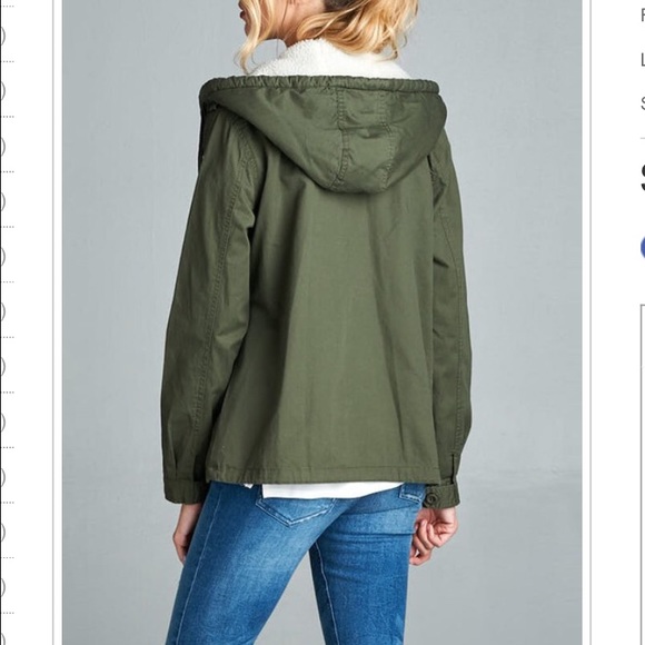 New Fur lined  Utility Style Jacket - Picture 2 of 3