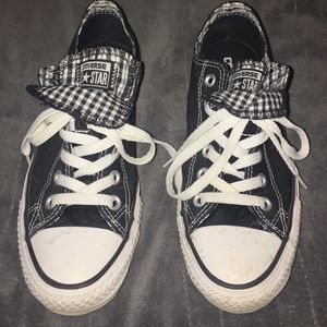 chuck Taylor all star double tongue plaid speakers