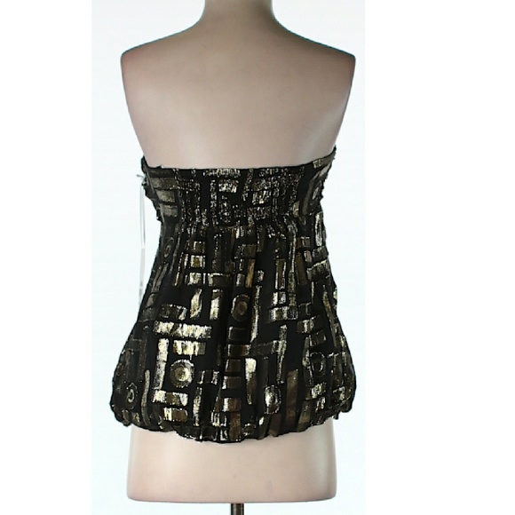 CLEARANCE 2b Rych Metallic Silk Strapless Top - Picture 2 of 3