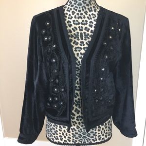 👑2 x $20👑 Vtg Embroidered Velvet Bolero Jacket
