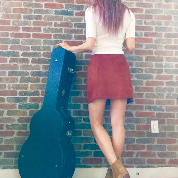 Suede teracotta gallery skirt - Picture 4 of 4