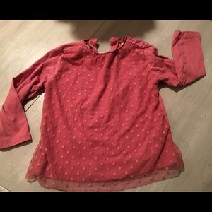 Zara Top with Chiffon Like On Front