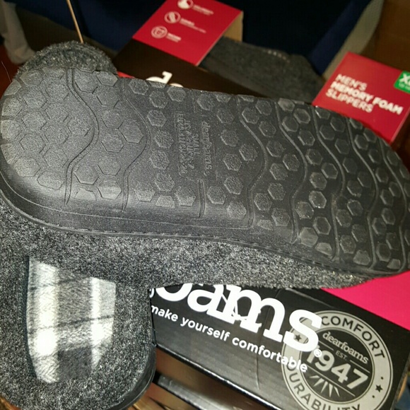 🆕Dearfoams Memory Foam Rubber Sole SlippersWinter - Picture 3 of 4