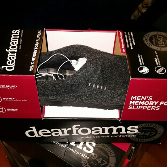 🆕Dearfoams Memory Foam Rubber Sole SlippersWinter - Picture 4 of 4