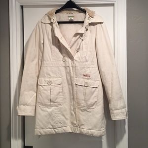 Billabong pea coat cream size XL