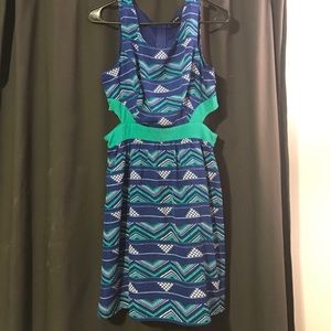 Cute Patterned Dress with cutouts