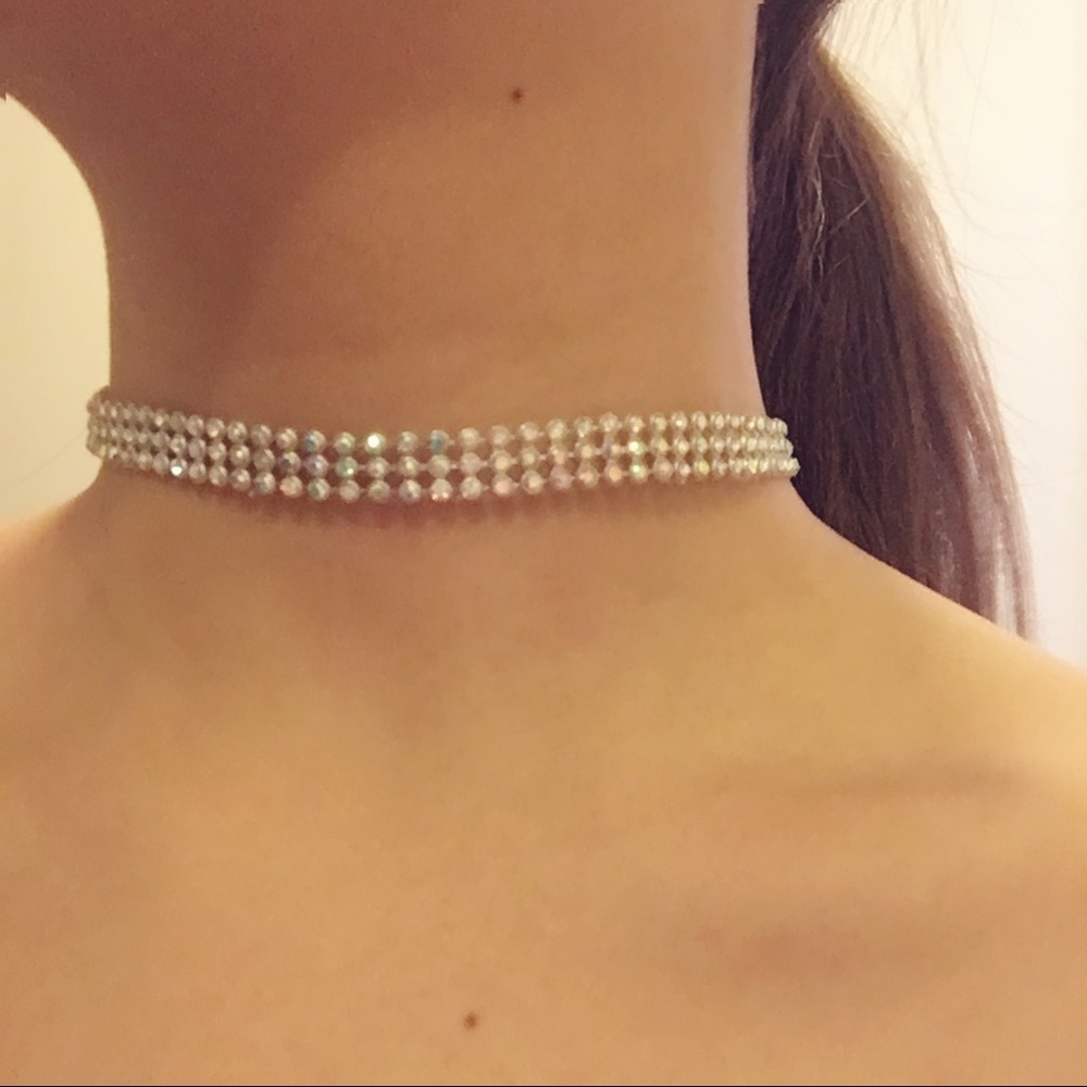 🎉SPECIAL🎉 Stylish Rhinestone Choker - Silver