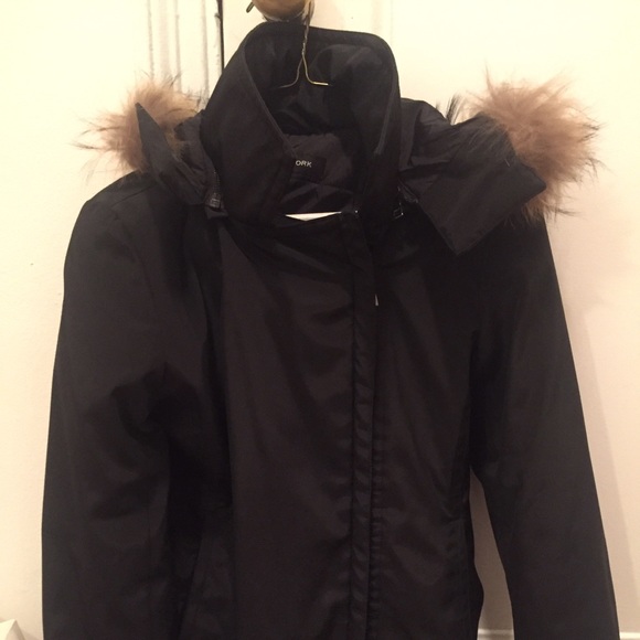 Marc NY blk short winter jacket w detachable hood