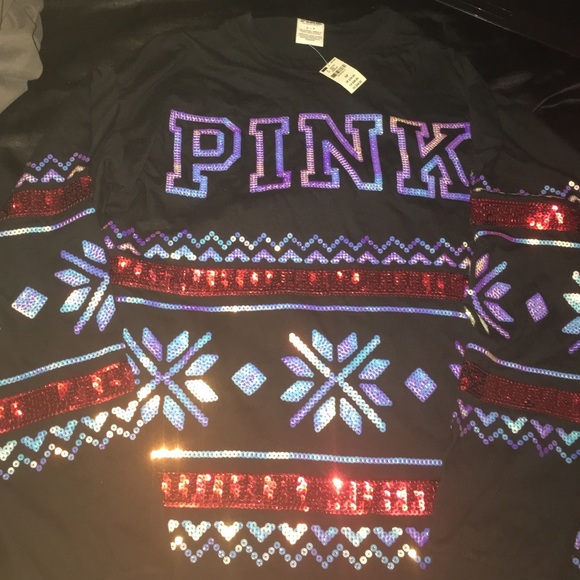 VS PINK HOLIDAY SHIRT