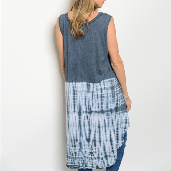 TIE-DYE HIGH-LOW TOP - Picture 2 of 2