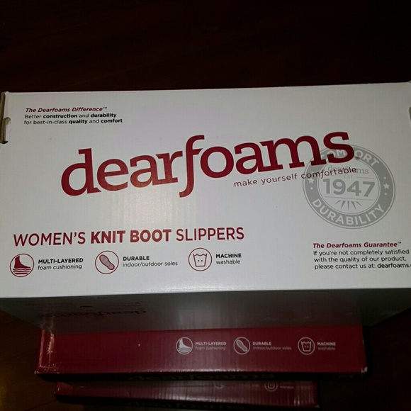 🆕Dearfoams Women's Marled Knit Boot Button - Picture 3 of 4