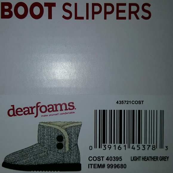 🆕Dearfoams Women's Marled Knit Boot Button - Picture 4 of 4