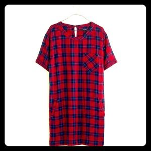 Madewell Edina plaid shirt dress, sz. M