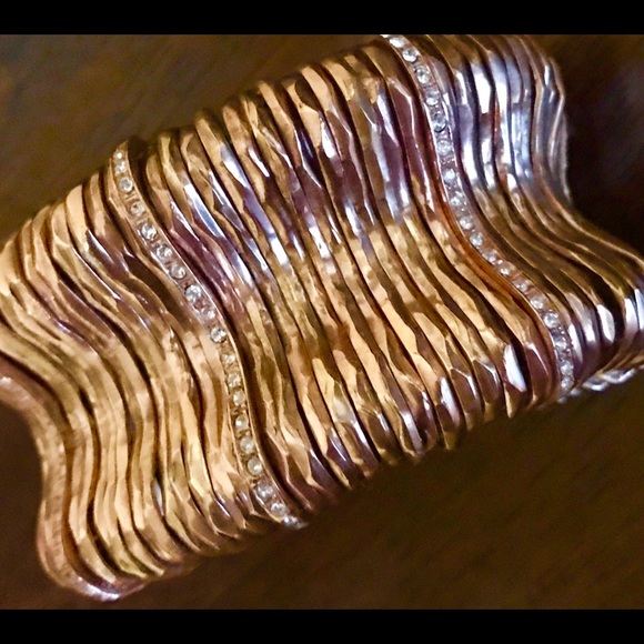 🍁🍂LARGE ROSE GOLD CASTELLANO VERMEIL BRACELET🍂 - Picture 2 of 4