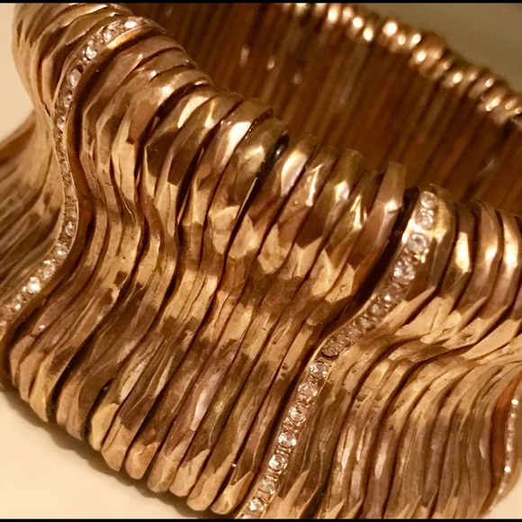 🍁🍂LARGE ROSE GOLD CASTELLANO VERMEIL BRACELET🍂 - Picture 3 of 4