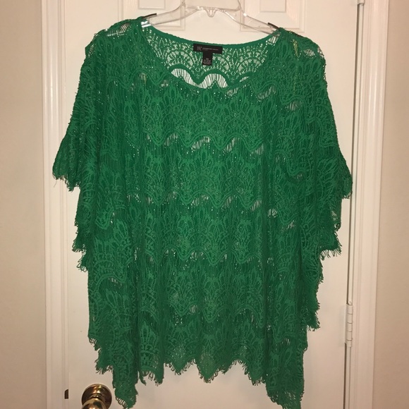 INC Lace batwing top