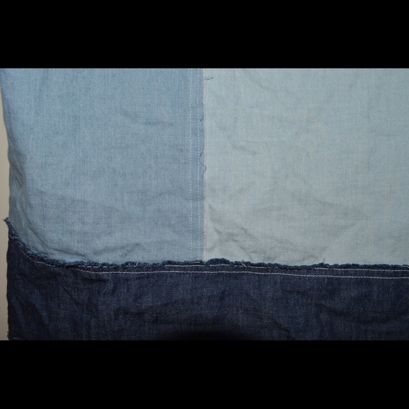 Patch-work Jean short-sleeve top - Picture 3 of 3