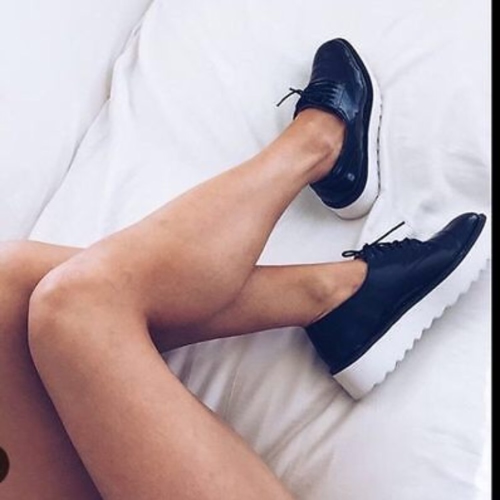 Zara navy blue platforms