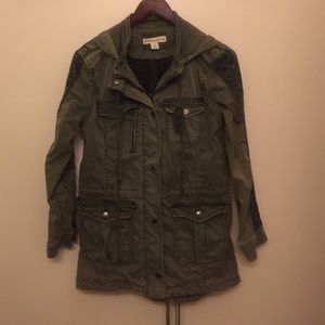 Anthropologie Marrakech Green Anorak Coat