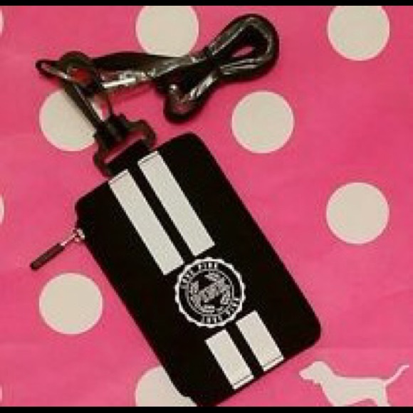 Victoria's Secret Pink ID card holder lanyard