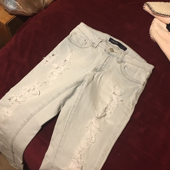 Super light blue jeans