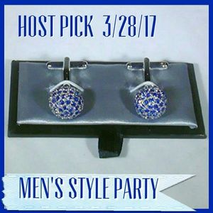 🎉🤴🏼Blue & Silver Cuff Links