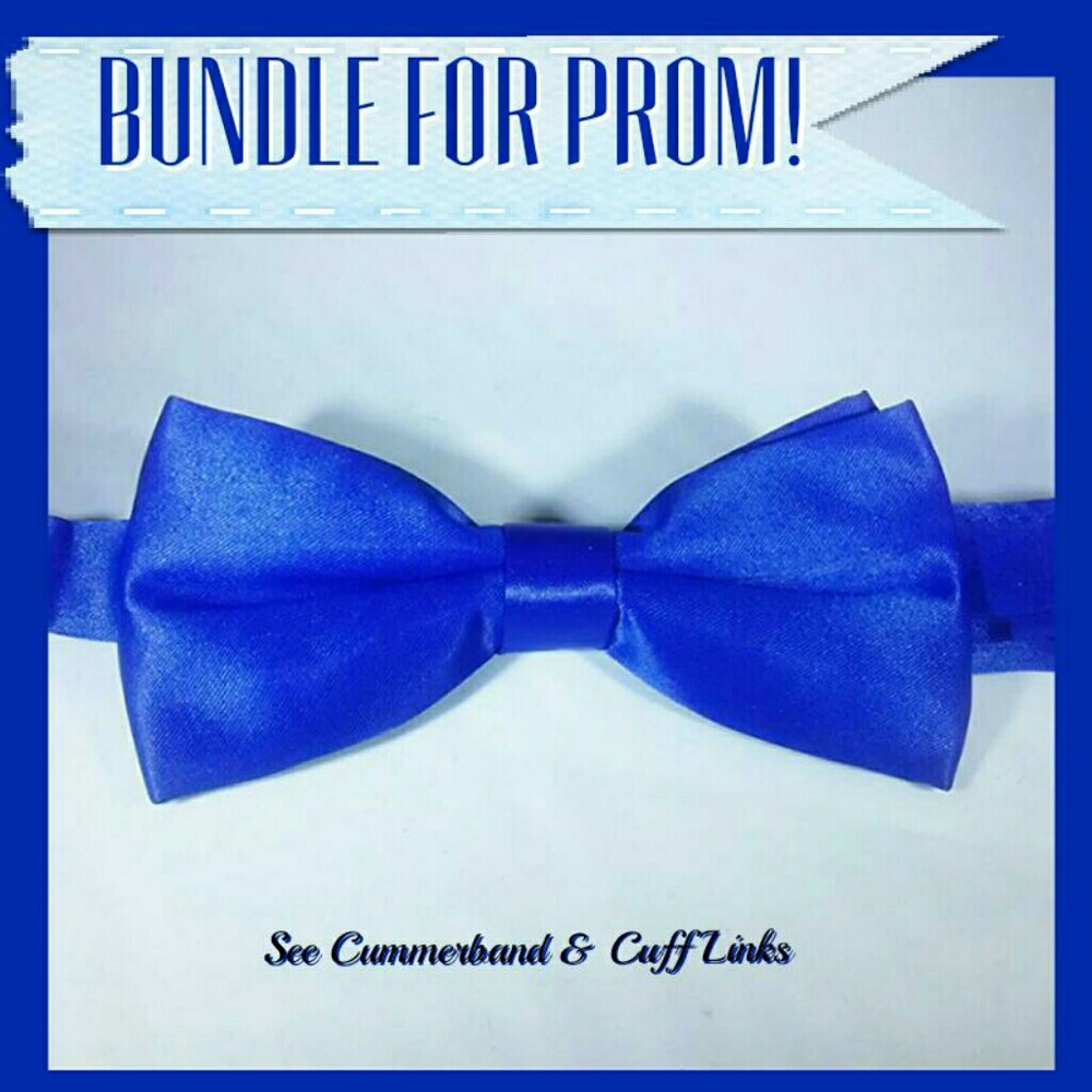 🤑SOLD🤑Royal Blue Satin Bow Tie