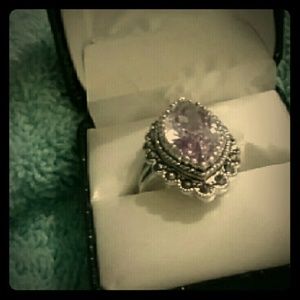 Amethyst Marcasite Ring