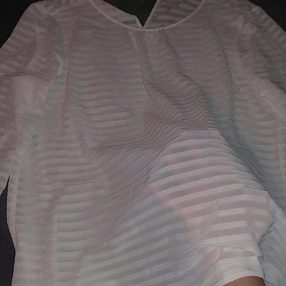 White long sleeve sheer top - Picture 2 of 3