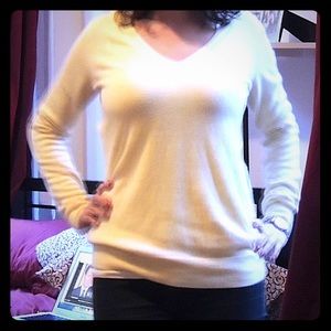 Light yellow comfy fall sweater; lightly worn