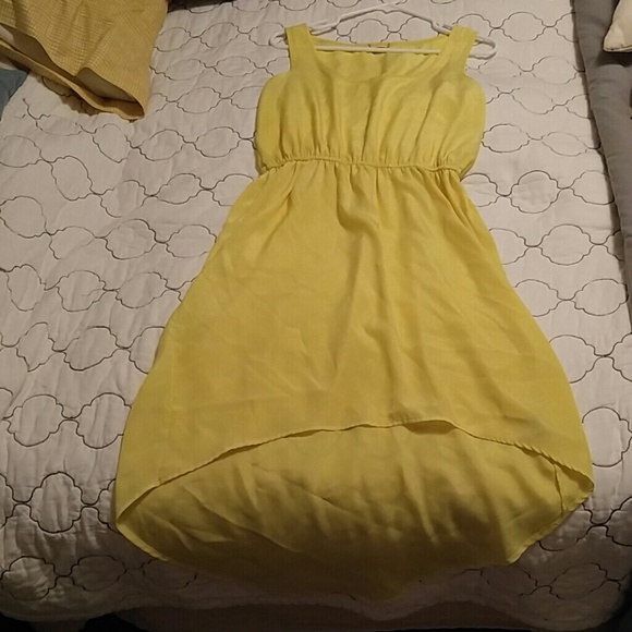 Neon yellow hi lo dress - Picture 2 of 2