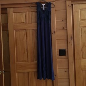 navy blue long nightgown