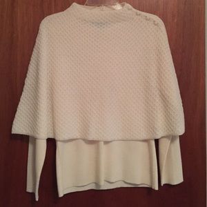 merino wool sweater with shrug/cape size