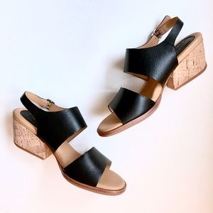 NEW! KORK EASE Paterson Black Leather Sandals Sz 6