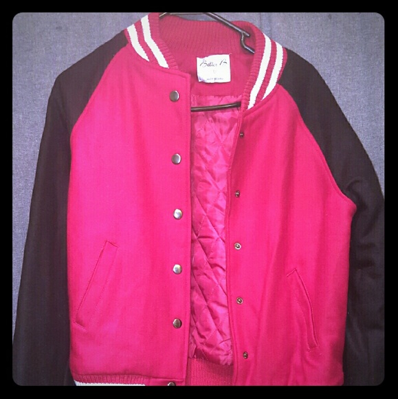 Black, Red, and White Bomber Jacket - Picture 1 of 4