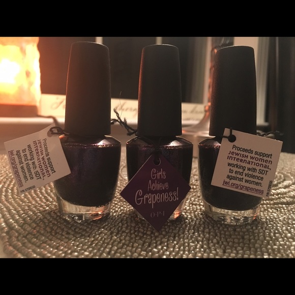 Dark purple shimmery OPI nail polishes!