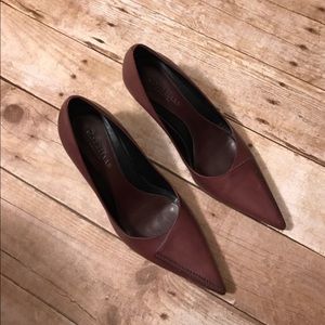 Cole Haan pointy toe chocolate heels size 8
