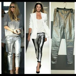 Silver metallic pants