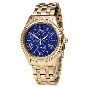 Gold and Blue Citizens Eco-Drive Watch
