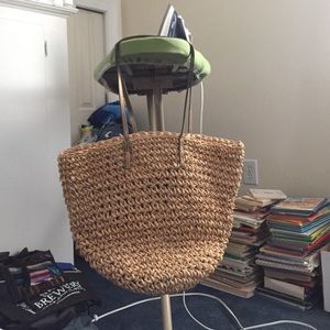 Jcrew straw beach tote